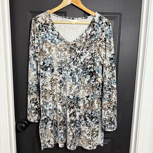 J. Jill Multicolor Floral Tunic